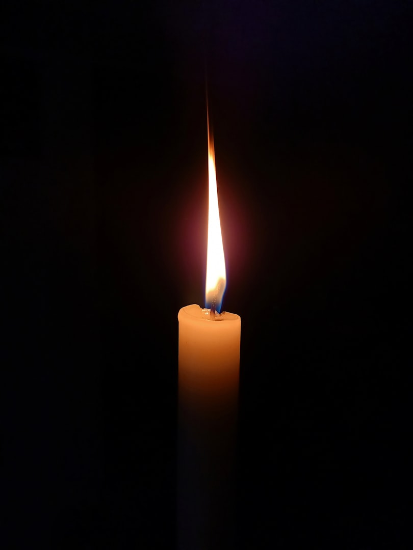 Candle light in the dark 